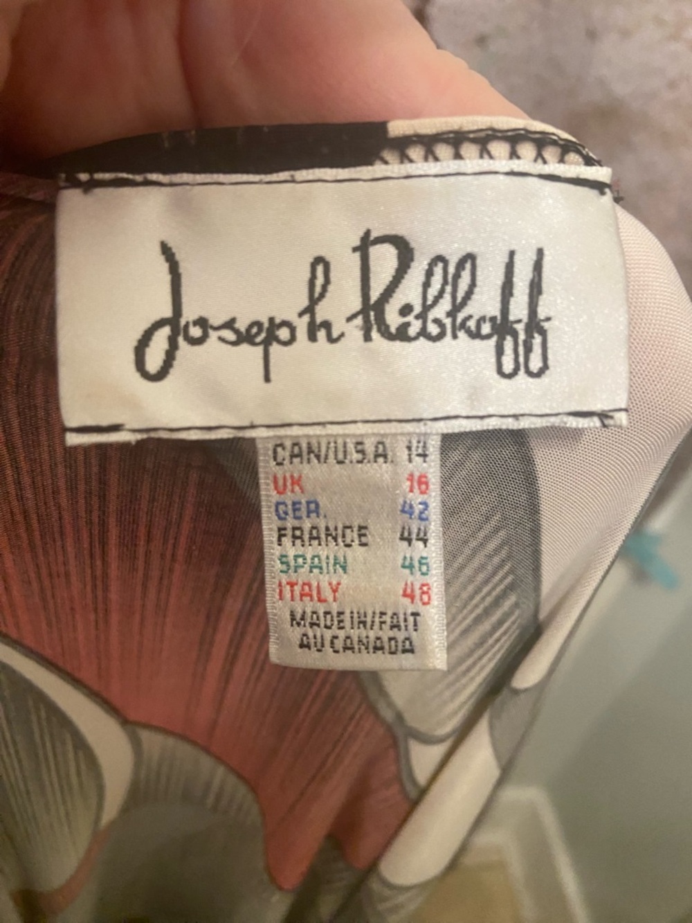 Joseph Ribkoff Multi Coloured Rouched Stretch Dress - Picture 8 of 10